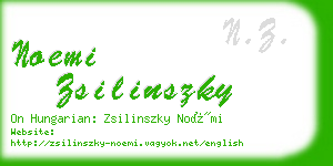 noemi zsilinszky business card